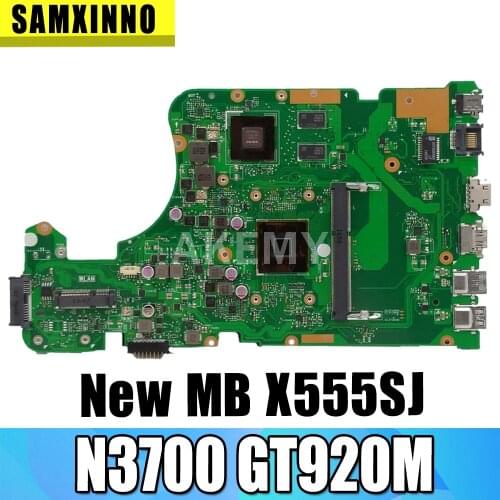 AKEMY X555SJ Laptop motherboard For Asus X555SJ original mainboard N3700 GT920M X555SJ X555SJ Laptop motherboard
