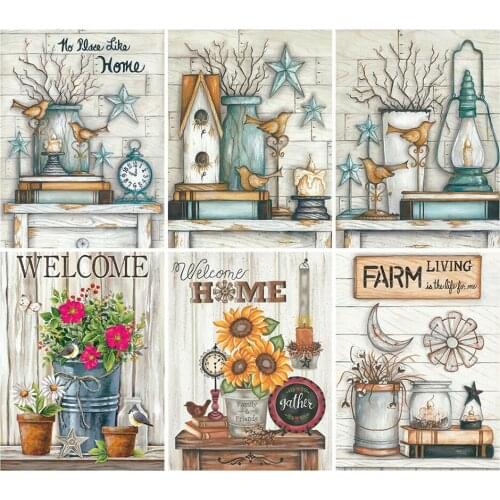 Canvas Size 5D Diy Diamond Painting Cross Stitch Kit Diamond Mosaic Embroidery " Landscape " Painting Square/Round Drill Gift