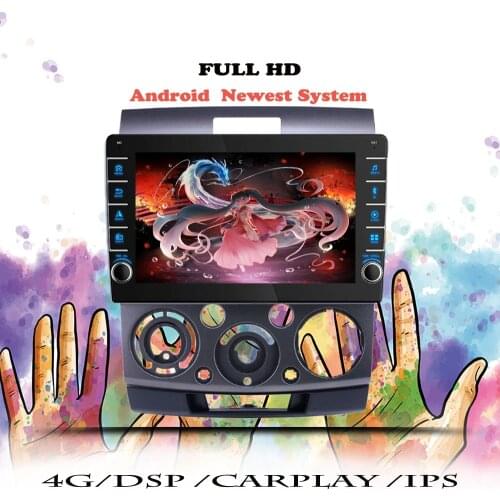 Car Radio Android 10.0 For Ford Ranger 2 Everest 2 For Mazda BT-50 J97M 2006 2007 2008-2011 Multimedia Player DVD Navigation GPS