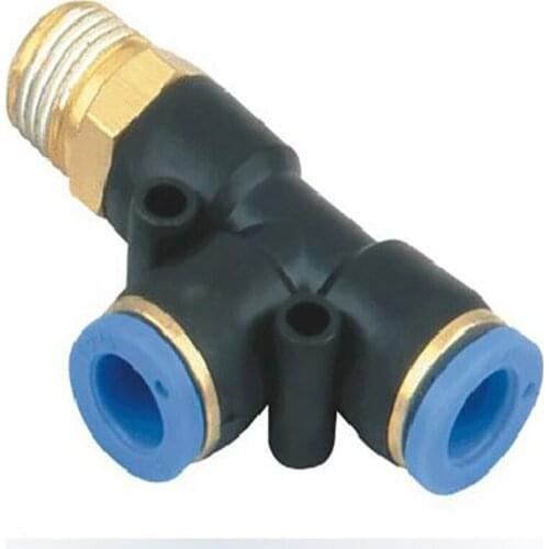 Free shipping 10Pcs PD16-04, Pneumatic 1/2" Thread 16mm One Touch Push In T Joint Quick Fittings