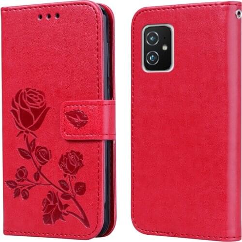 Original Rose Flower Wallet Cases For Zenfone 8 Mini ZS590KS Coque For ASUS Zenfone 8 Flip Case Global Version Cellphone Cover