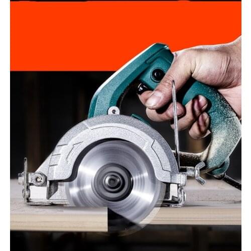 Woodworking saw cutting tile multi-function household small woodworking stone portable chainsaw cutting machine 1400W