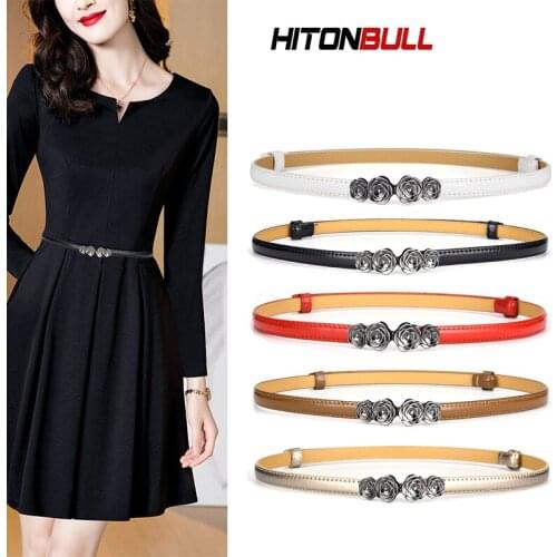 HITONBULL Womens Fashion Stretch Belt High Quality Windbreaker Dress Waistband New Brand Casual Jeans Leather Thin Belts