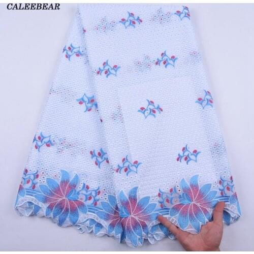 Cotton 2020 African Punch Dry Lace Fabric High Quality Embroidery Swiss Voile Lace In Switzerland For Nigerian Dress Sew S2098