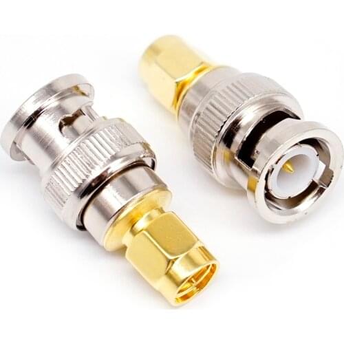 BNC Male To SMA Male Connector RF Coax Coaxial Adapter BNC Plug To SMA Plug Connectors for Antenna