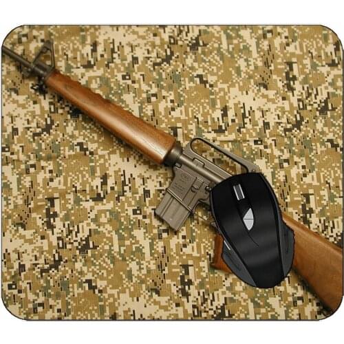 Mouse Pad Weapon Colt Ar-15 Rifle Yellow Mouse Pad For Home Office Working