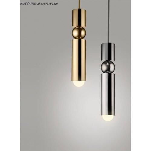 Brass Gold Metal Led G9 Penant Light Minimalism Lee Broom Luminaires Led Pendant Lighting For Dining Room Indoor Suspend Lamp