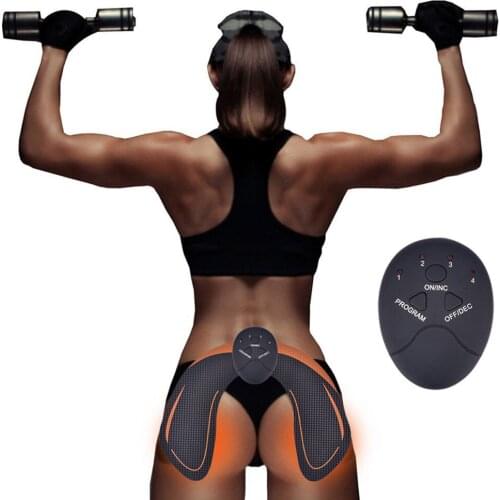 6 Modes EMS Hip Trainer Muscle Stimulator Buttock Lifting Massage Machine Abs Fitness Butt Lift Toner Trainer Intensity Massager