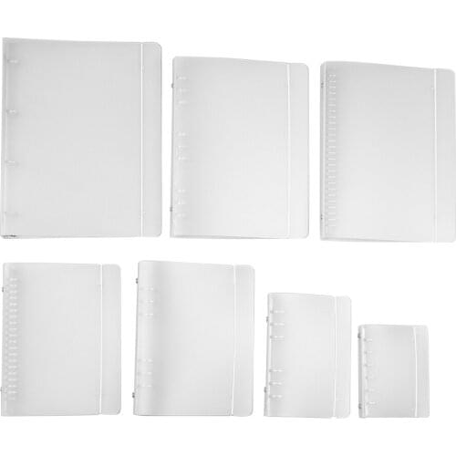 A4/B5/A5/A6/A7 Matte Transparent Ring Binder Notebook Case Loose-Leaf Notebook Shell File Folder Office School Supplies