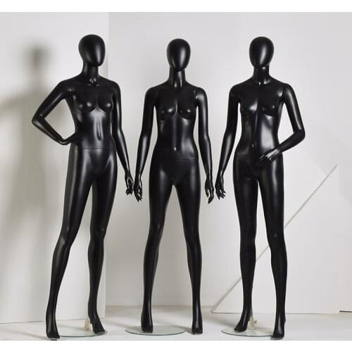 Fashionable Style Matte Black Mannequin Female Matte Model Factory Direct Sell