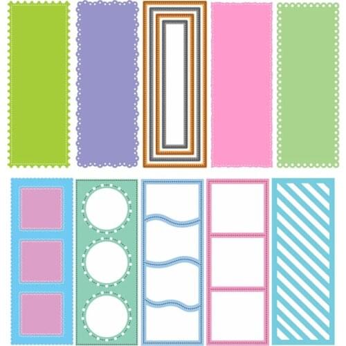 Metal Cutting Dies Dots Rectangles Square Rectangle Round Shape For DIY Scrapbooking Embossing Album Paper Cards Dies 2021 New