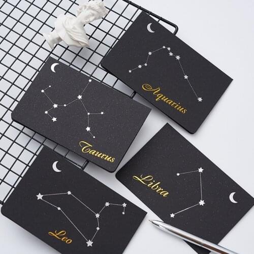 Twelve Constellation Series Greeting Card with Envelope Holiday Birthday Gift Card Handwritten Invitation card Message Card