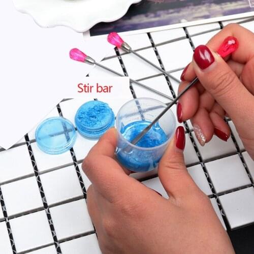 Pigment UV Resin DIY Crafts Jewelry Making Tools Powder Spoon Stirring Bar Bubble Needle TT@88