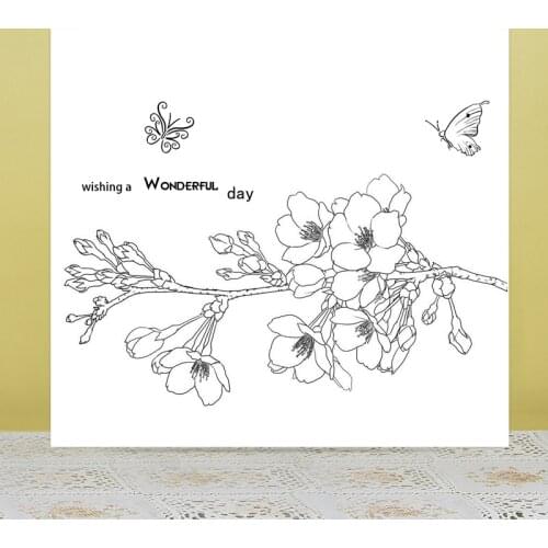 AZSG Have a wonderful day Flower Clear Stamps/Seals For DIY Scrapbooking/Card Making/Album Decorative Silicone Stamp Crafts