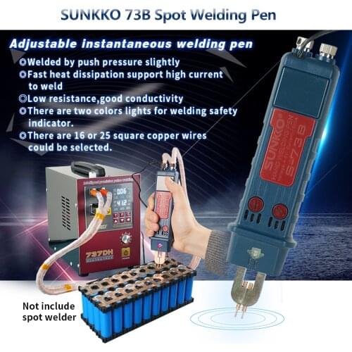 New SUNKKO 73B Battery Spot Welding Pen For 737DH+ 737G DIY Spot Welder Automatic Trigger Switch Integrated Handheld Welding Pen