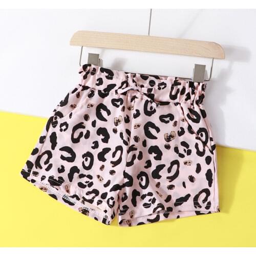 New 2021 Girls Summer Beach Shorts Kids Baby Girls Leopard Print Shorts Little Girls Children Fashion Short Pants Clothes