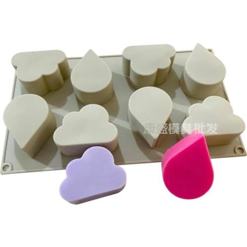 Even water drop cloud silicone mold, cake decoration mold, handmade soap mold, out of soap about 85-100 grams