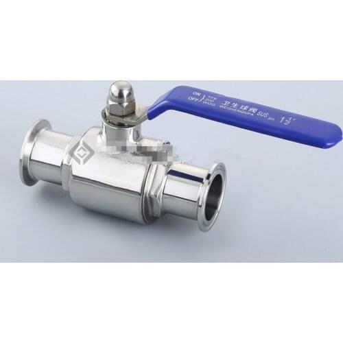 1PCS 12.7MM-1/2" Sanitary Full Port Ball Valve Clamp Type Ferrule SS304