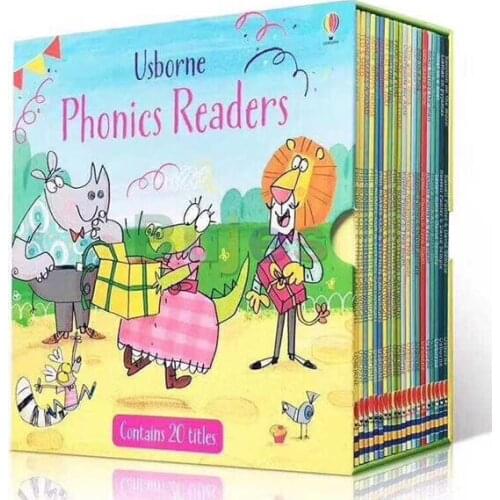 20 Books/set,Usborne Phonics Readers, Famous English Book Children Educational Bedtime Story Picture Book,children Reading Gift