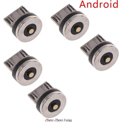 5pcs Mobile Phone Charger Magnetic Data Cable Head Charging Cable Adapter