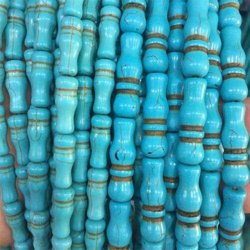 8*20/10*30mm Tasbih Turquoises Buddha Tower Natural Stone Bead for Muslim Prayer Necklace Jewelry Making DIY Party Holiday Gift