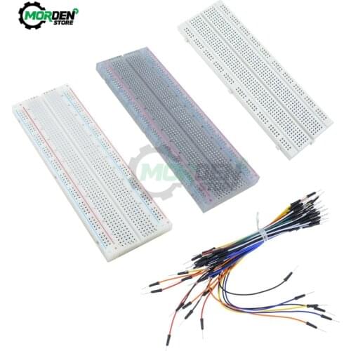 830 Point Breadboard Solderless PCB Bread Board MB-102 MB102 Test Develop DIY White/Colorful/Transparent Board for Arduino