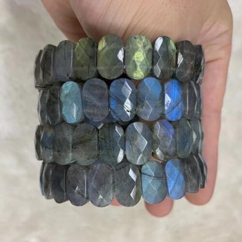 AA natural rainbow blue Labradorite bracelet natural stone bracelet DIY jewelry for woman for gift wholesale
