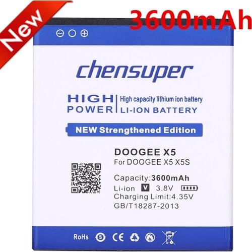New 3600mAh Mobile Phone Battery Use for DOOGEE X5 for DOOGEE X5S for DOOGEE X5 PRO phone