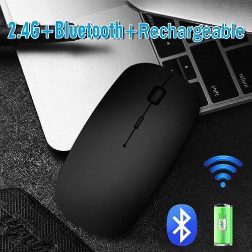 Wireless Bluetooth Mouse Computer Gaming Mouse Rechargeable Mouse Silent Echargeable Ergonomic Mouse for PC/laptop/Tablet