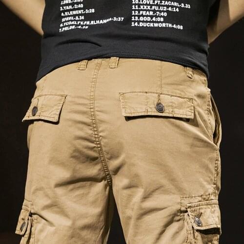 Cargo Pants Men Jogger Tactical Clothing Casual pants Men Cotton Pockets Elastic Waist Military 2021 jogging baggy