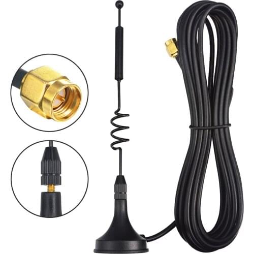 7dbi WIFI Antenna 2.4G 5G 5.8G Dual band SMA Male Amplifier WLAN Router Antenne Booster with Magnetic Cable 3M