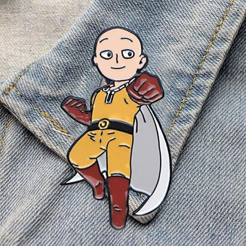 DZ737 Anime ONE PUNCH-MAN Enamel Brooches and Pins Collection Lapel Pin Backpack Badge Collar Jewelry