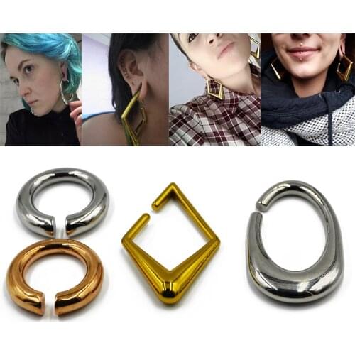 Hot Sale Surgical Steel Tribal Polygonal Heavy Ear Weight Gauges Plug Piercing Charming Ear Taper Tunnel Dangle Body Jewelry