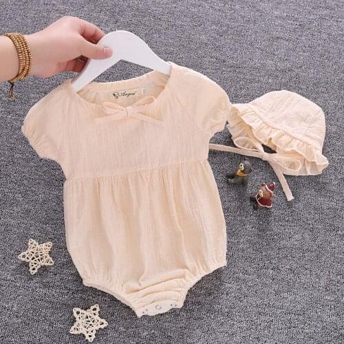 Newborn Jumpsuit Cotton Set Baby Romper Summer Boutique Outfits Toddler Suit Onesie Baby Romper KoreanBaby Ropa Clothes BW50PF