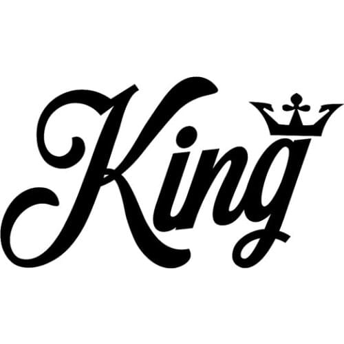 Beautiful Car Sticker Personality Fashion Crown Pattern PVC Car Decoration Sticker Anti-UV Waterproof Cover Scratch Black/White