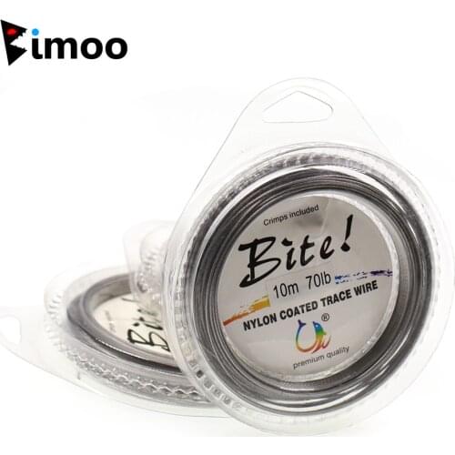 10M 7 Strands Coated Braided Stainless Wire Fishing Rigging Material Coating Wire Leader Coating Jigging Wire Lead Fish Line