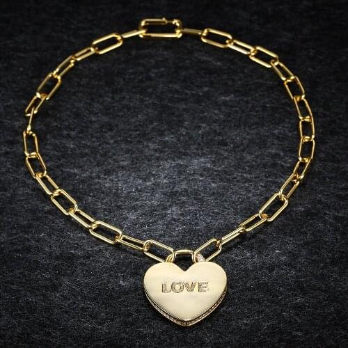 LIDU High Quality 925 Silver LOVE Heart Clavicle Necklace With Gold-plated Monaco Jewelry As A Gift For Friends