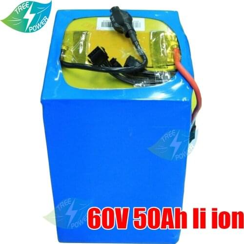 Lithium 60V 50Ah li ion battery pack with BMS for 4800w welectric scooter power supply motorcycle energy storage +5A charger