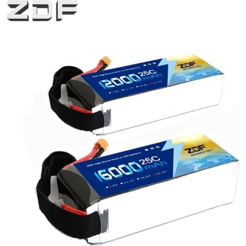 ZDF 22.2v 6S 12000mah16000mAh 25C max 50C lipo battery for Quadcopter Airplanes RC Parts AKKU