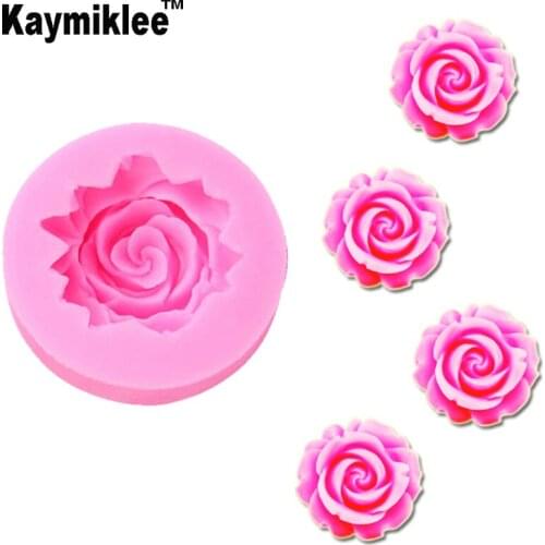 M087 3D Rose Chocolate Wedding Cake Decorating Tools DIY Baking Fondant Silicone Mold High Quality