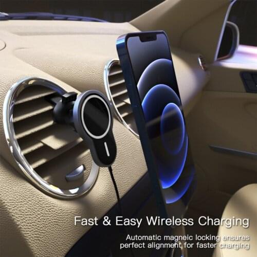 15W Magnetic Car Charger Fast Wireless Charging Mount Adsorbable Phone Holder For iPhone 12 Pro Max Car Electronics Accessory