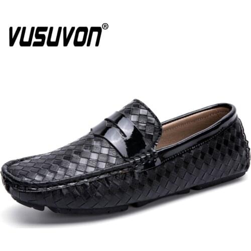 New Arrival Men Loafers Shoes Brand Braid Leather Casual Shoes Safety Driving Shoes Moccasins Mens Flats Italian Shoes for Men