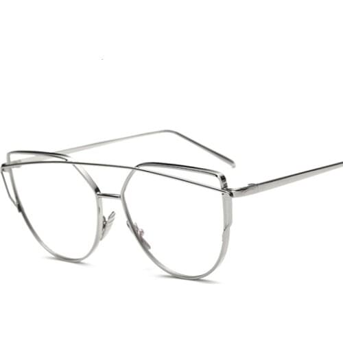 Cat Eye Glasses Frames Women Men Transparent Lens Myopia Eyeglasses Vintage Trending Styles Brand Optical Computer Glasses