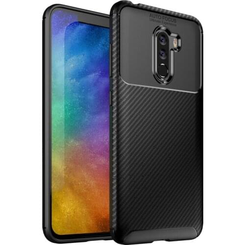 Luxury Anti-fall TPU Carbon Fiber Phone Back Cover Frosted Concise Smart Phone Protective Case for Xiaomi F1