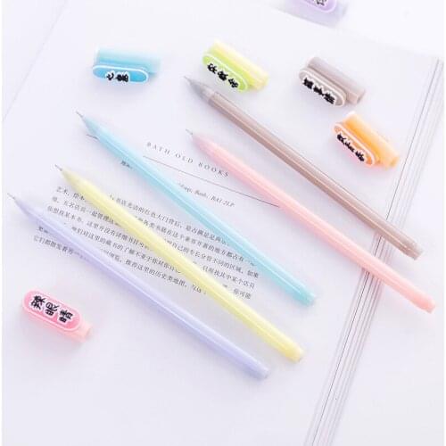 DL South Korea Cute Kawaii Animals Expression Korean 0.5mm Black Ink Gel Pens Writing Office School Kids Girls Supplies