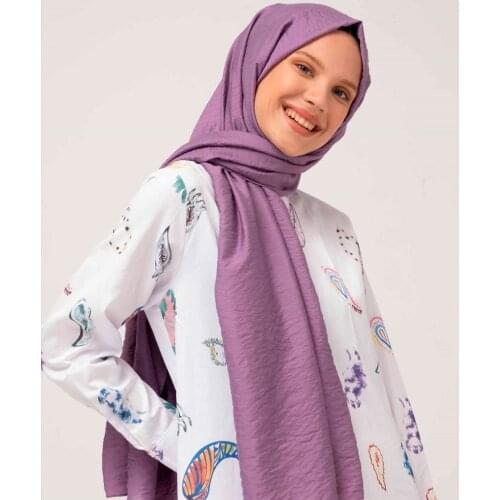 Salland Silky Sensual Light Lilac Shawl Comfortable Product Fashion Flexible and Breathable Comfy Fabric Quality Robust Original Does No Ironing Easy Use 1.Quality Shawl Stylish Designs Casual Convenient 3529