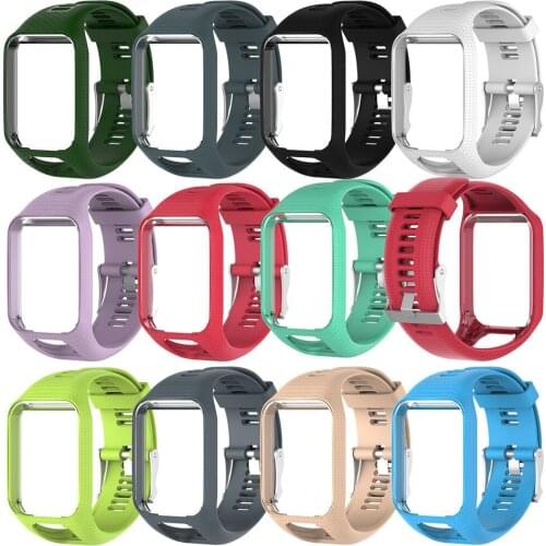 TPE Wristband Strap for TOMTOM Adventurer Runner 2 3 Spark / 3 Glfer 2 GPS Watch Replacement Watchband Strap Bracelet Bands