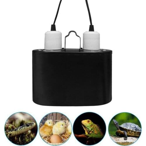 Reptile Light Fixture for Reptile Dome Uvb Light Fixture Dual Lamp Cap Combo Integration Design Heat Lighting Lamp Kit