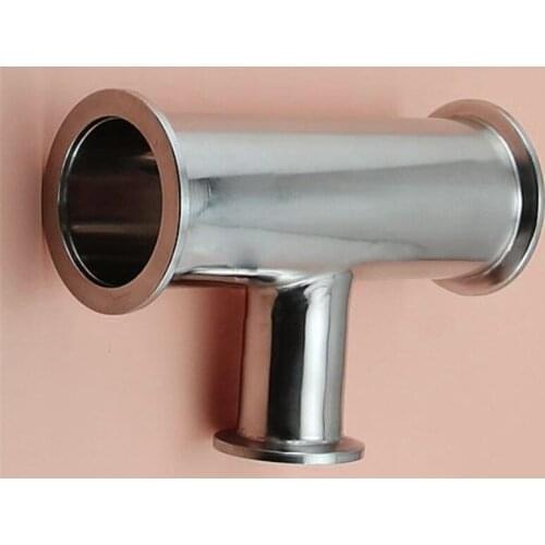 KF Vacuum Reducer Three-Way SS304 Tri-Clamp Reducing Pipe Tee KF16 KF25 KF40 KF50 Pipe Three-Way Connector