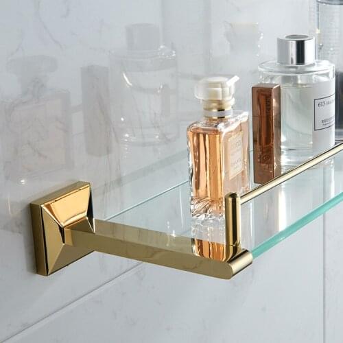 Vidric Carlisle All-copper white gold vanity bathroom shelf storage rack bathroom hardware accessories